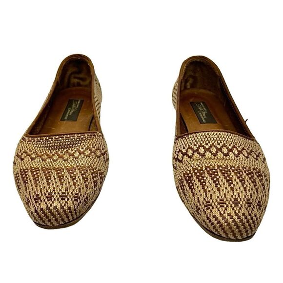 Sesto Meucci of Florence Women’s Tan brown Woven Loafer Size 8 Medium Pre-Owned - Picture 7 of 8